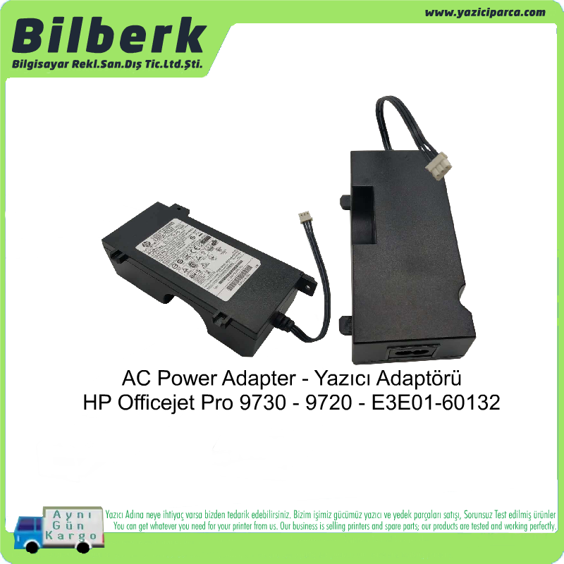HP Officejet Pro 9730 9730e 9720 9720e E3E01-60132 AC Power Adapter Fits - Yazıcı Adaptörü