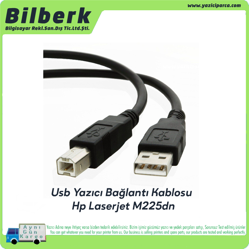 Usb Yazıcı Bağlantı Kablosu Hp Laserjet M225dn - Printer USB Connection Cable 8121-1771 USB-кабель для подключения принтера