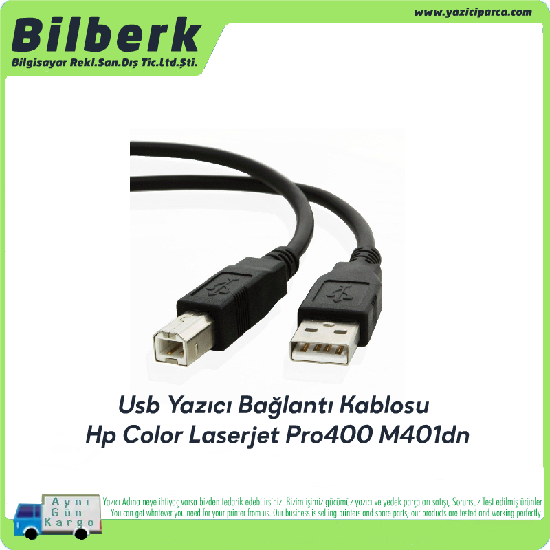 Usb Yazıcı Bağlantı Kablosu Hp Laserjet Pro400 M401dn - Printer USB Connection Cable 8121-1771 USB-кабель для подключения принтера